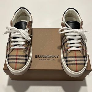 Burberry Vintage Check and Leather Sneakers